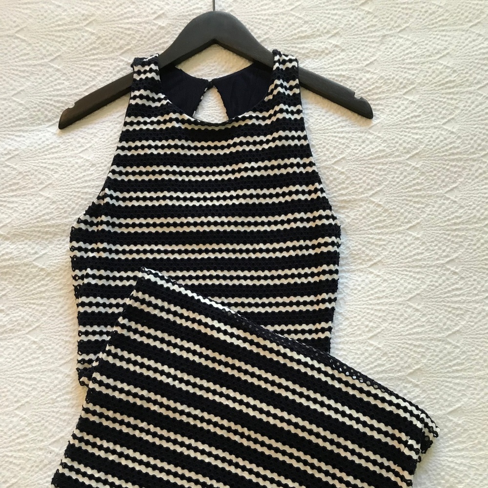 Fitted Stretch Navy Dress